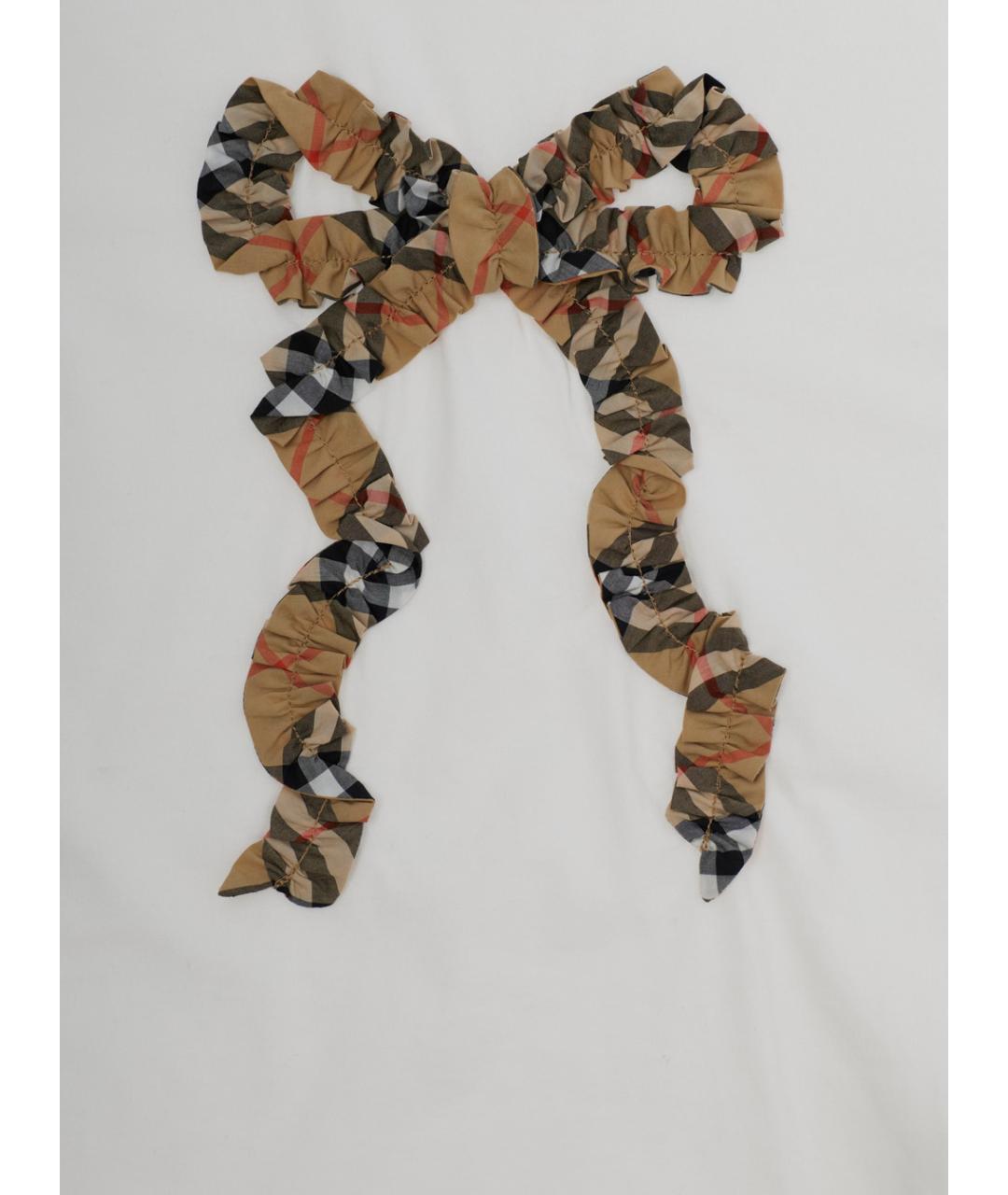 BURBERRY Белый хлопковый детская футболка / топ, фото 3