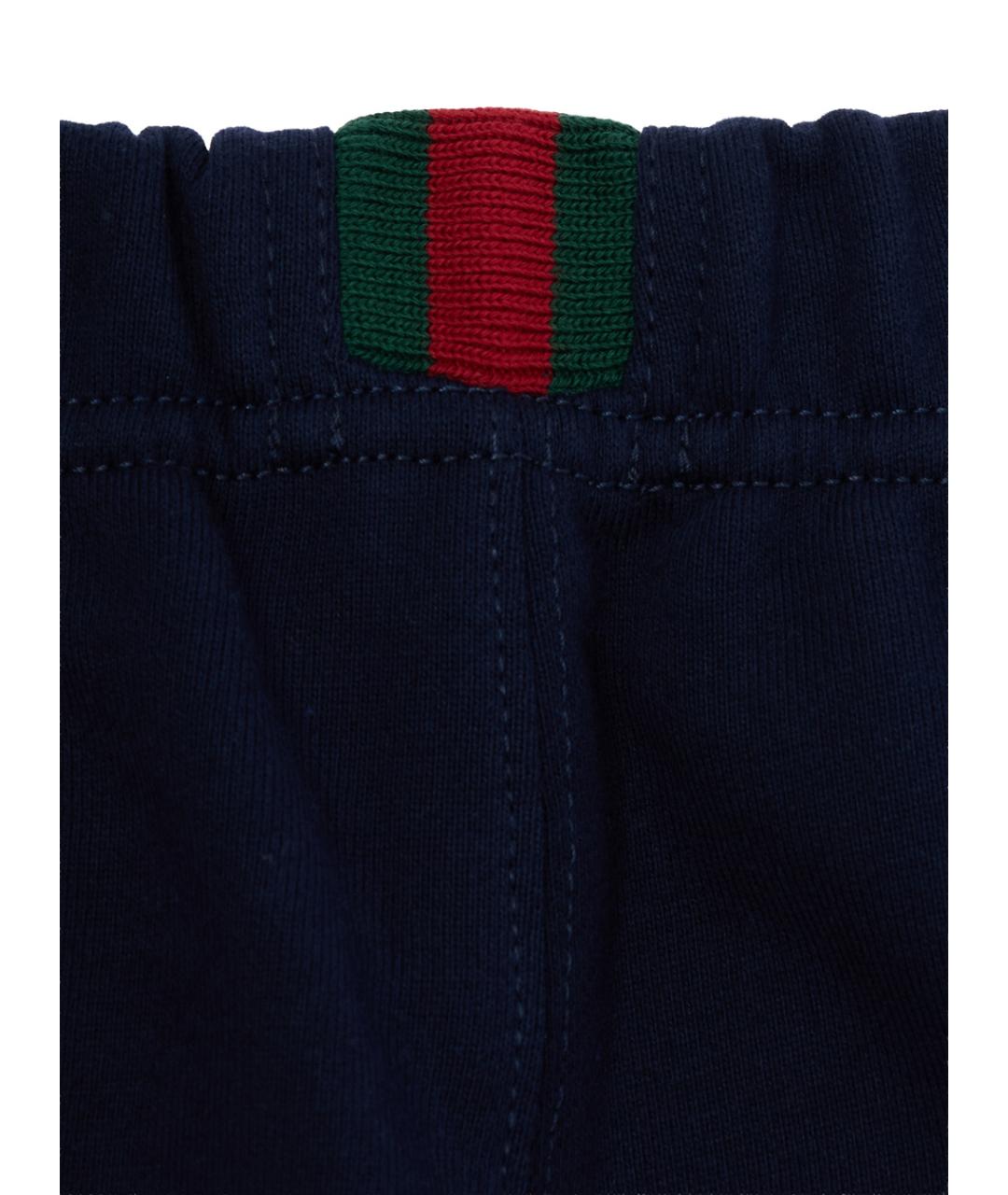 GUCCI Темно-синие хлопковые брюки и шорты, фото 3