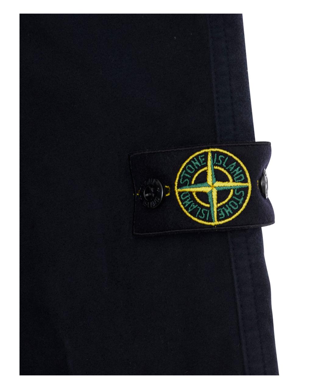 STONE ISLAND Темно-синие хлопковые брюки и шорты, фото 3
