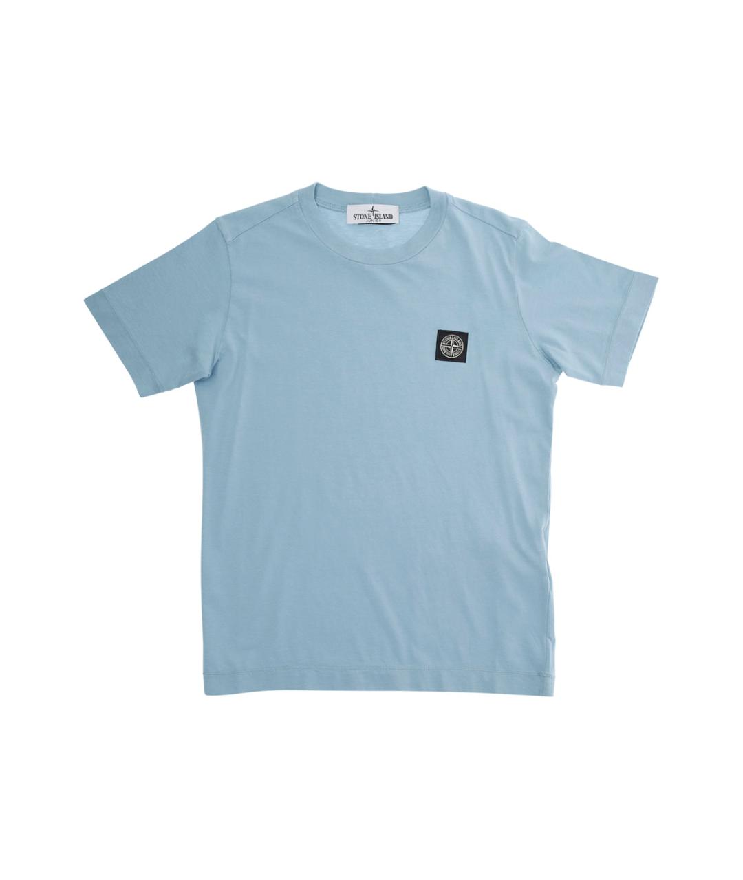 STONE ISLAND Голубая хлопковая детская футболка, фото 1