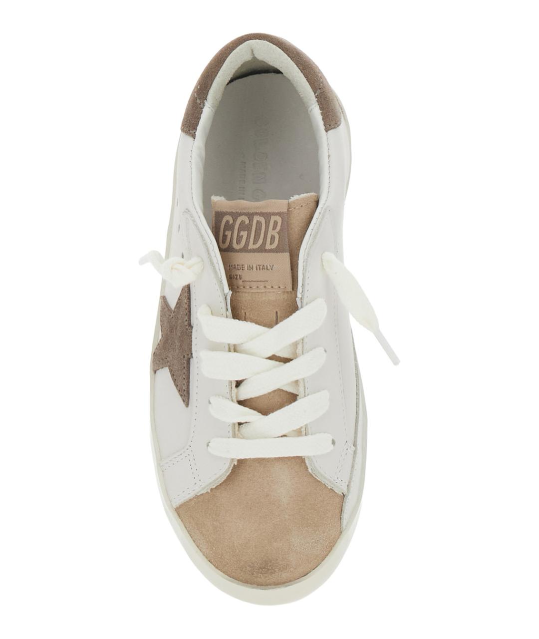 GOLDEN GOOSE Белые кожаные кеды, фото 4
