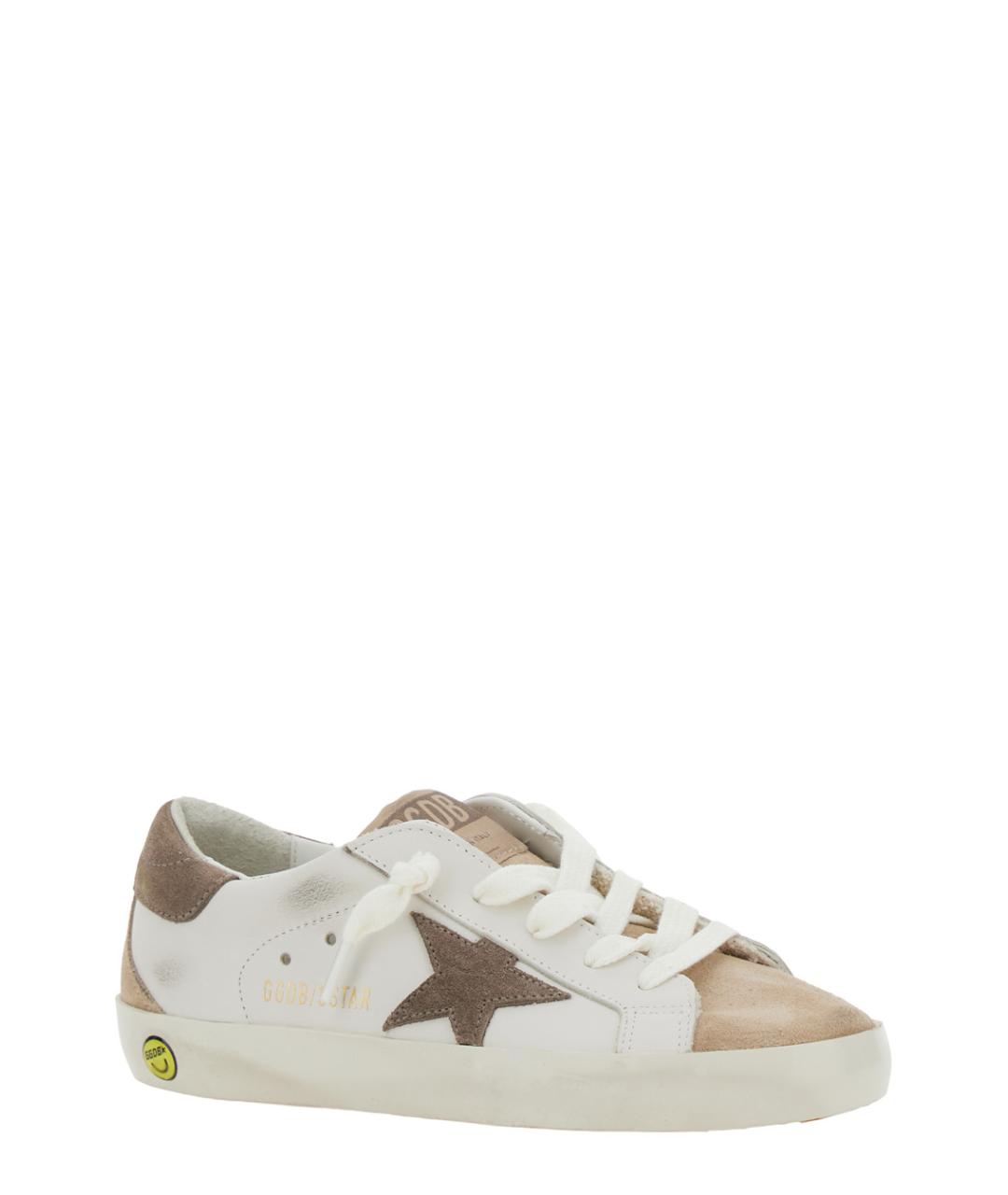 GOLDEN GOOSE Белые кожаные кеды, фото 2