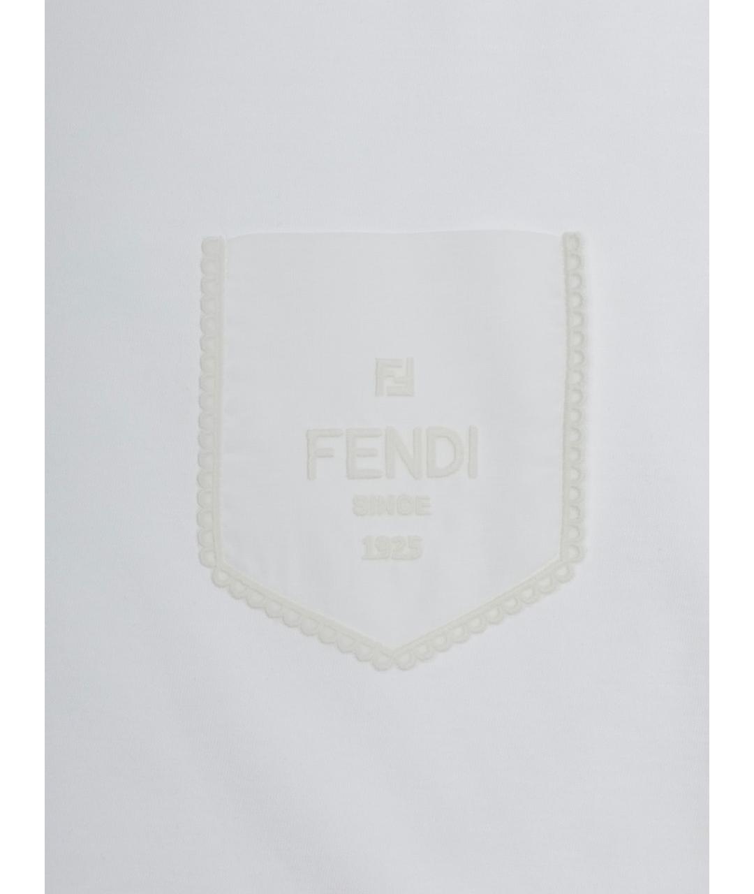 FENDI Белый хлопковый детская футболка / топ, фото 3