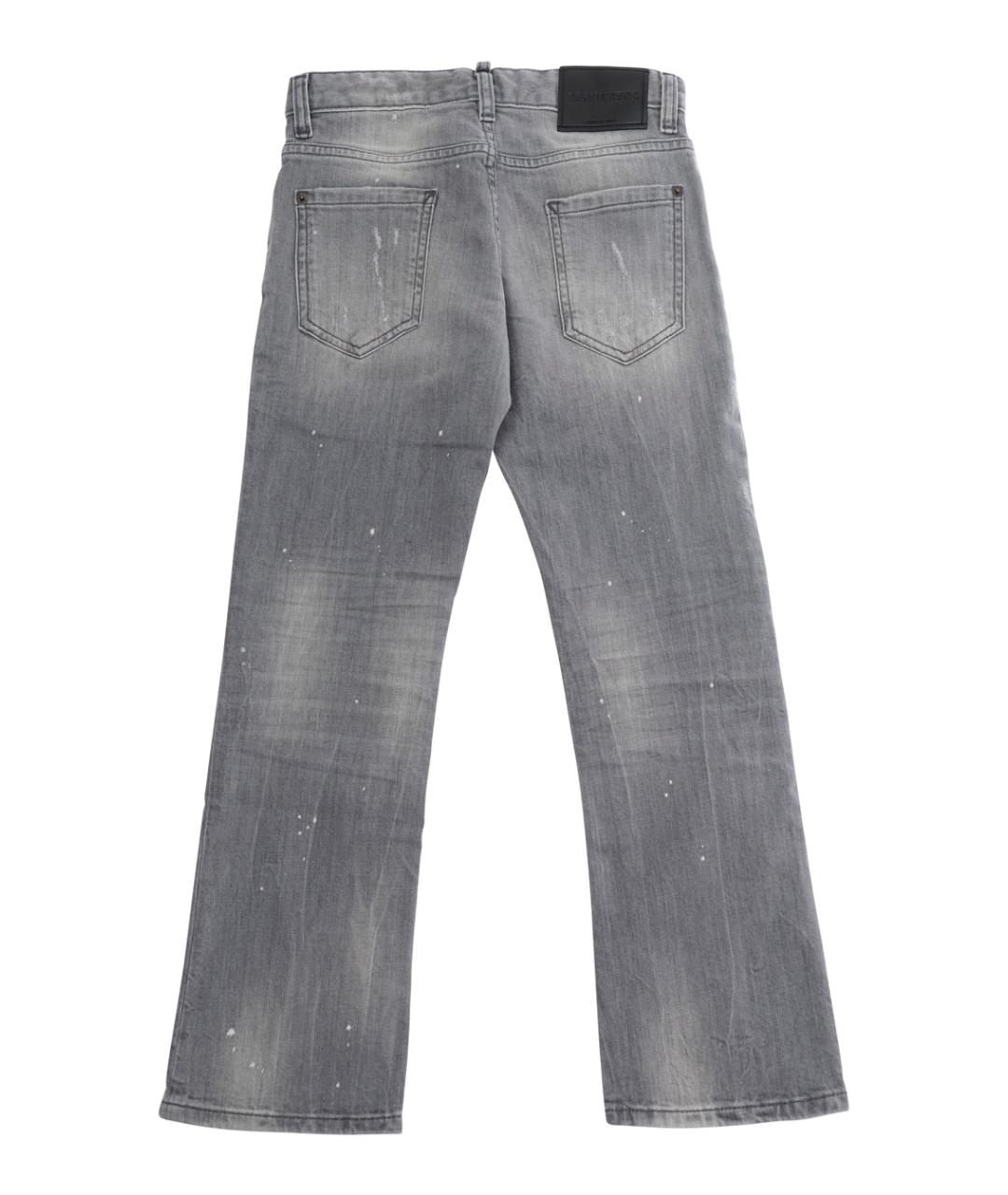 DSQUARED2 Серые хлопковые детские джинсы, фото 2
