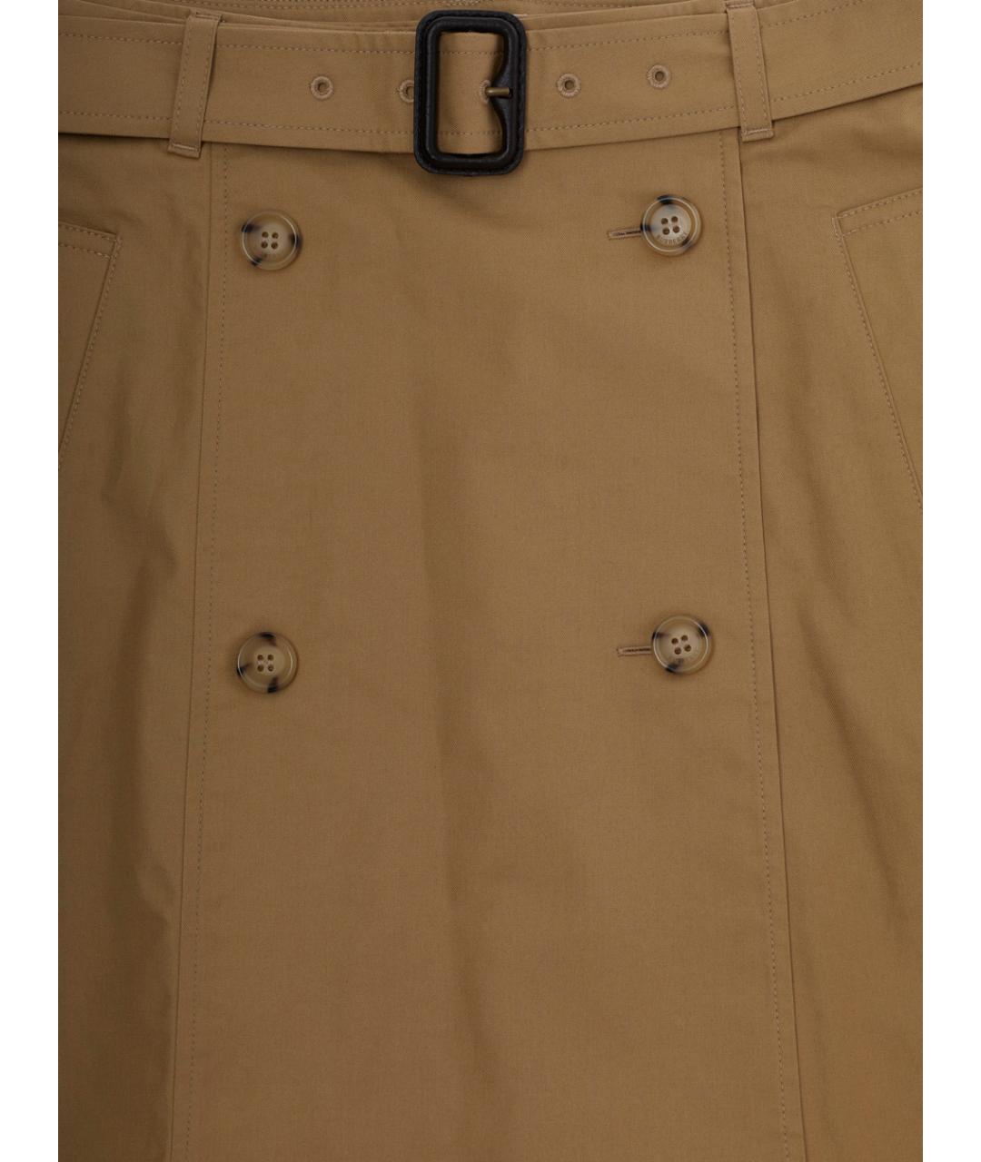 BURBERRY Бежевая хлопковая юбка, фото 3