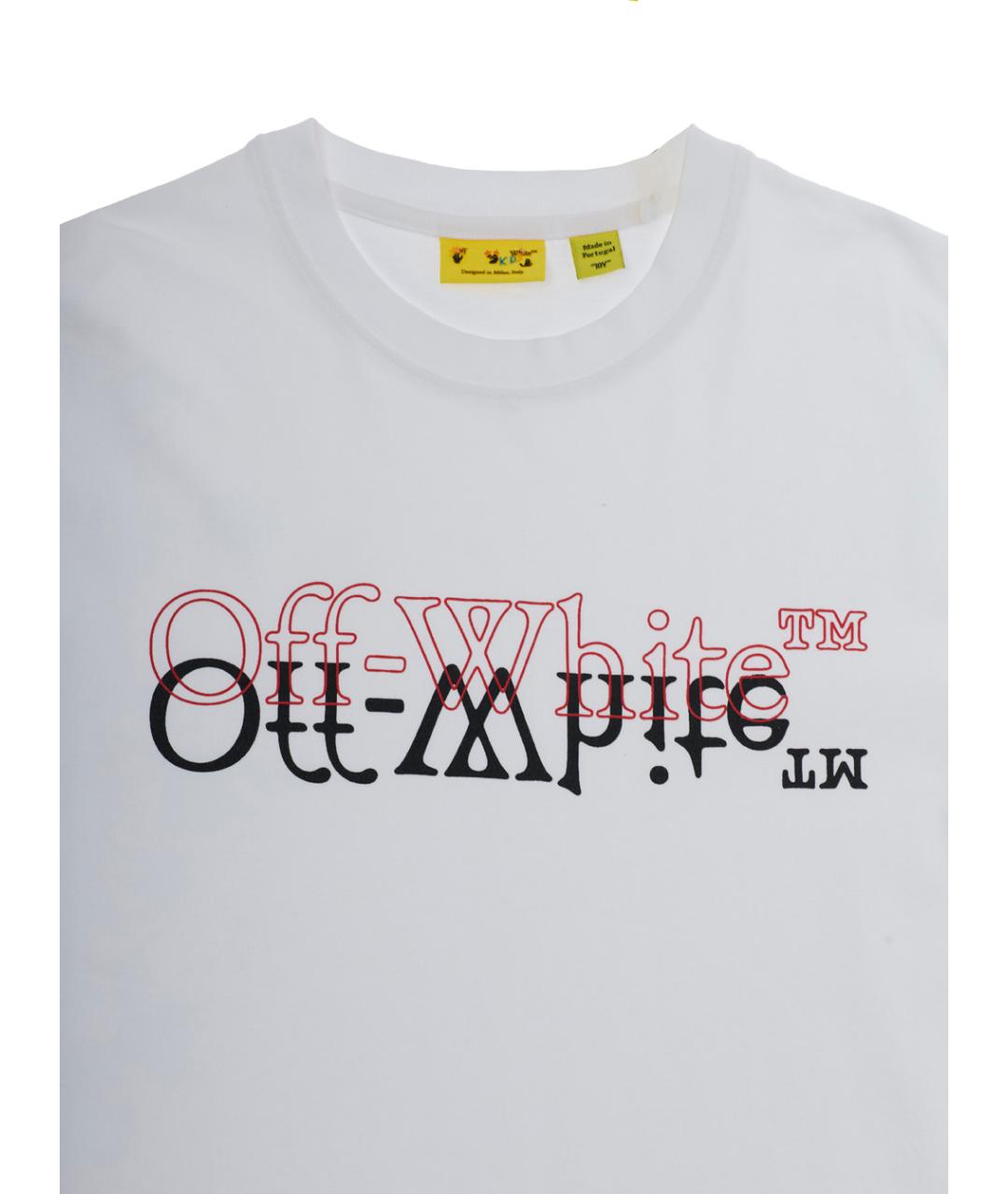 OFF-WHITE Белая хлопковая детская футболка, фото 3