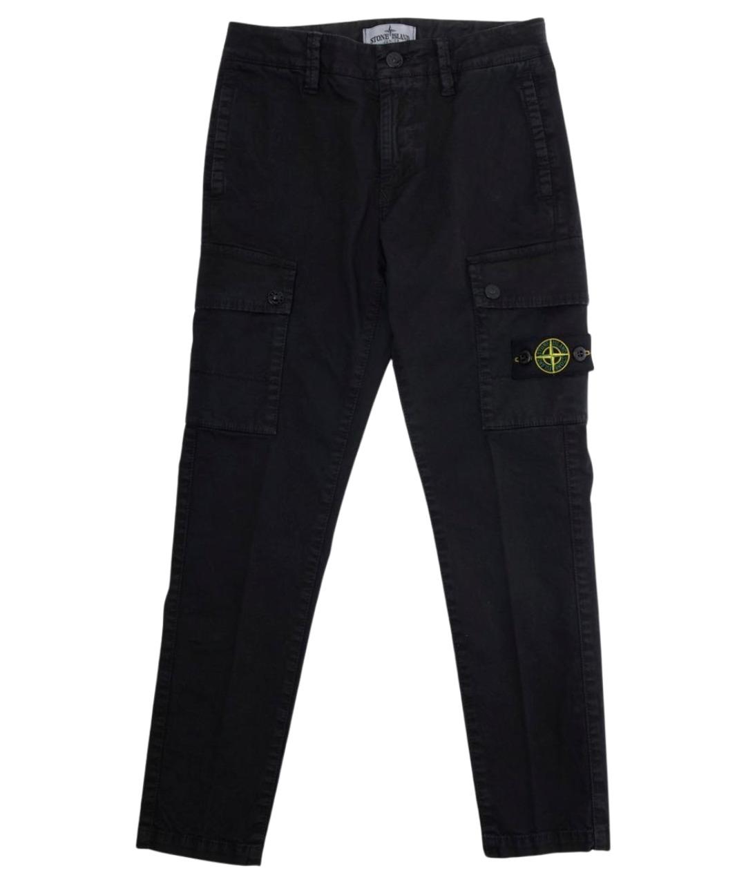 STONE ISLAND Черные хлопковые брюки и шорты, фото 1