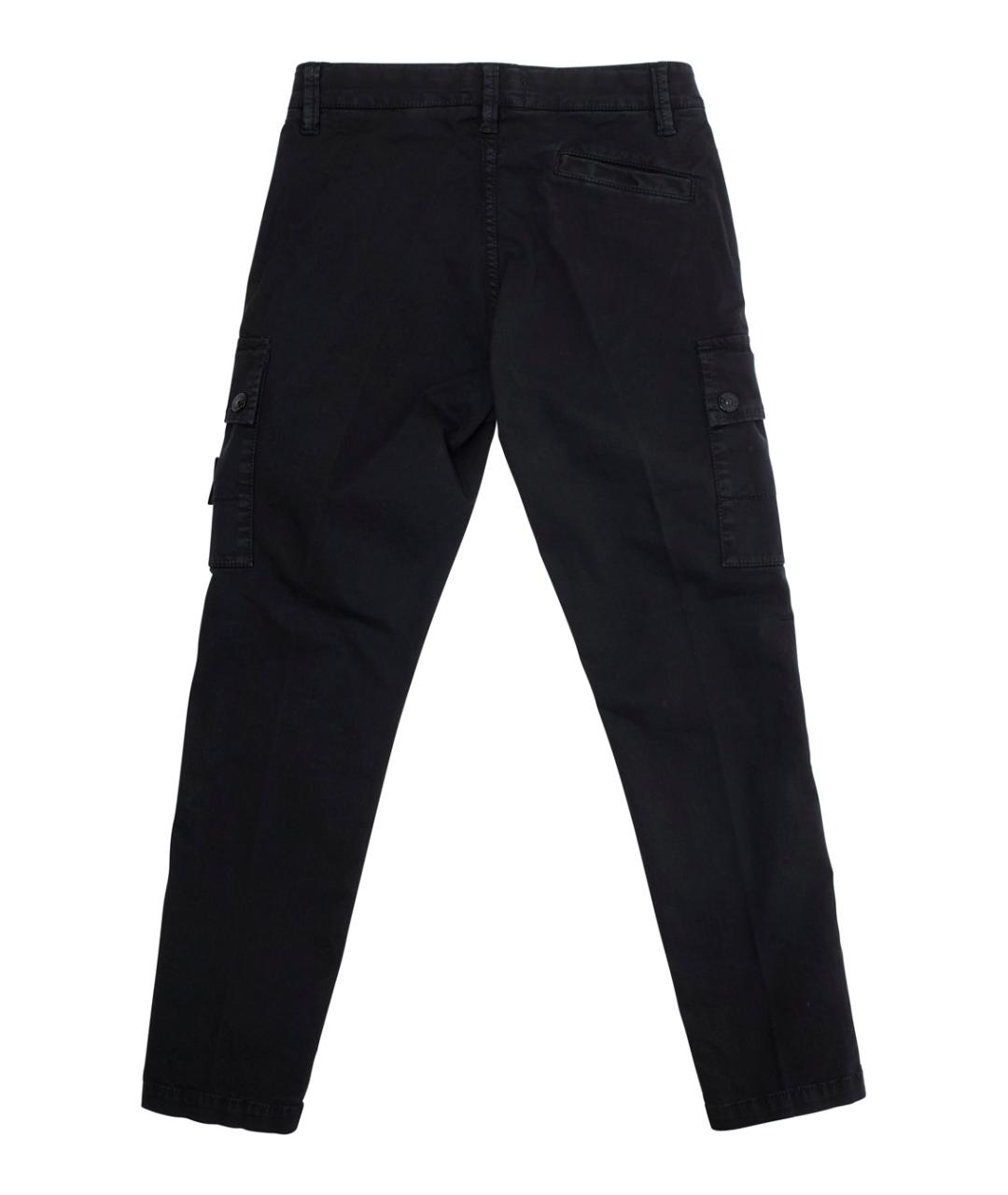 STONE ISLAND Черные хлопковые брюки и шорты, фото 2