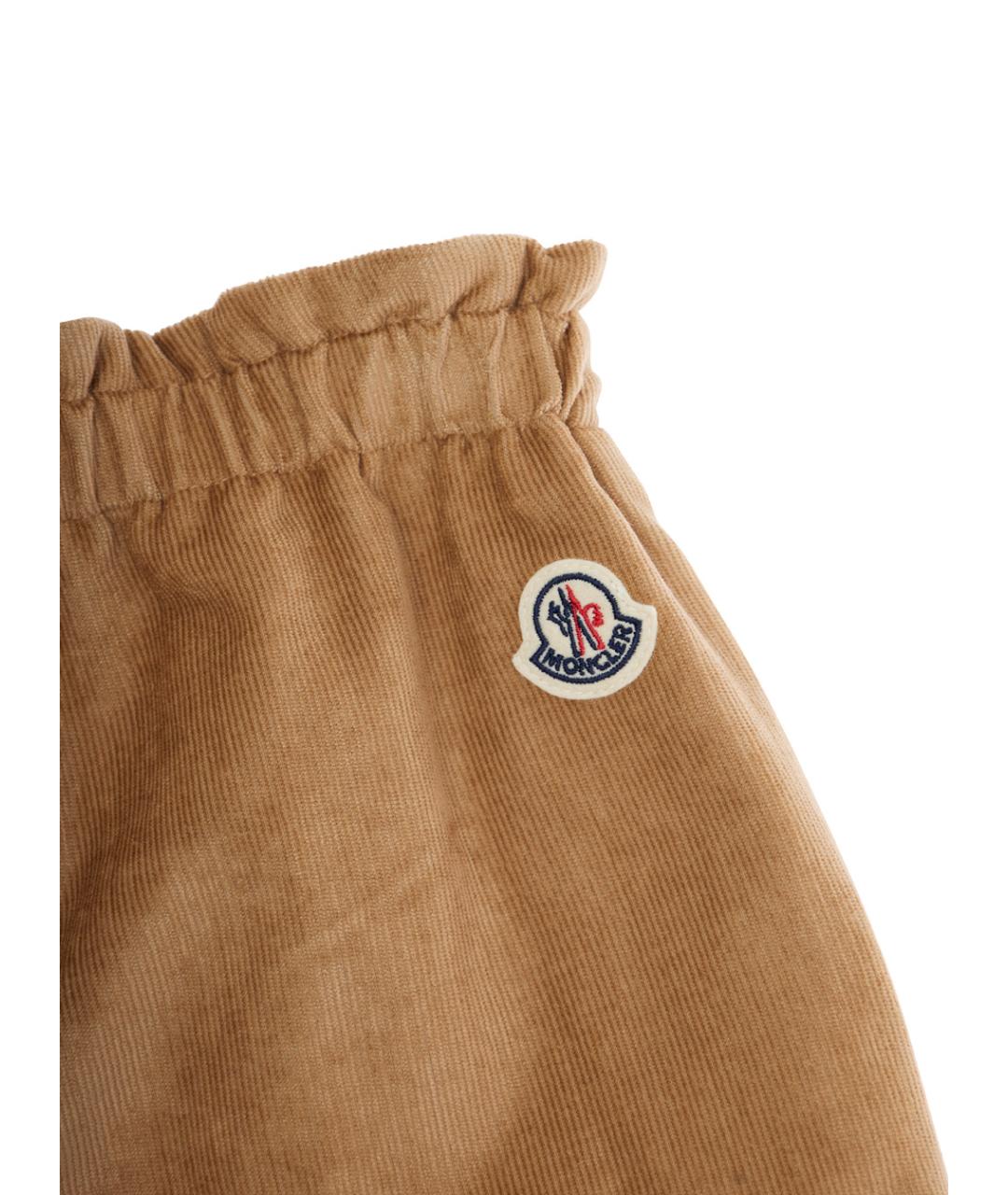 MONCLER KIDS Бежевые вискозные брюки и шорты, фото 3