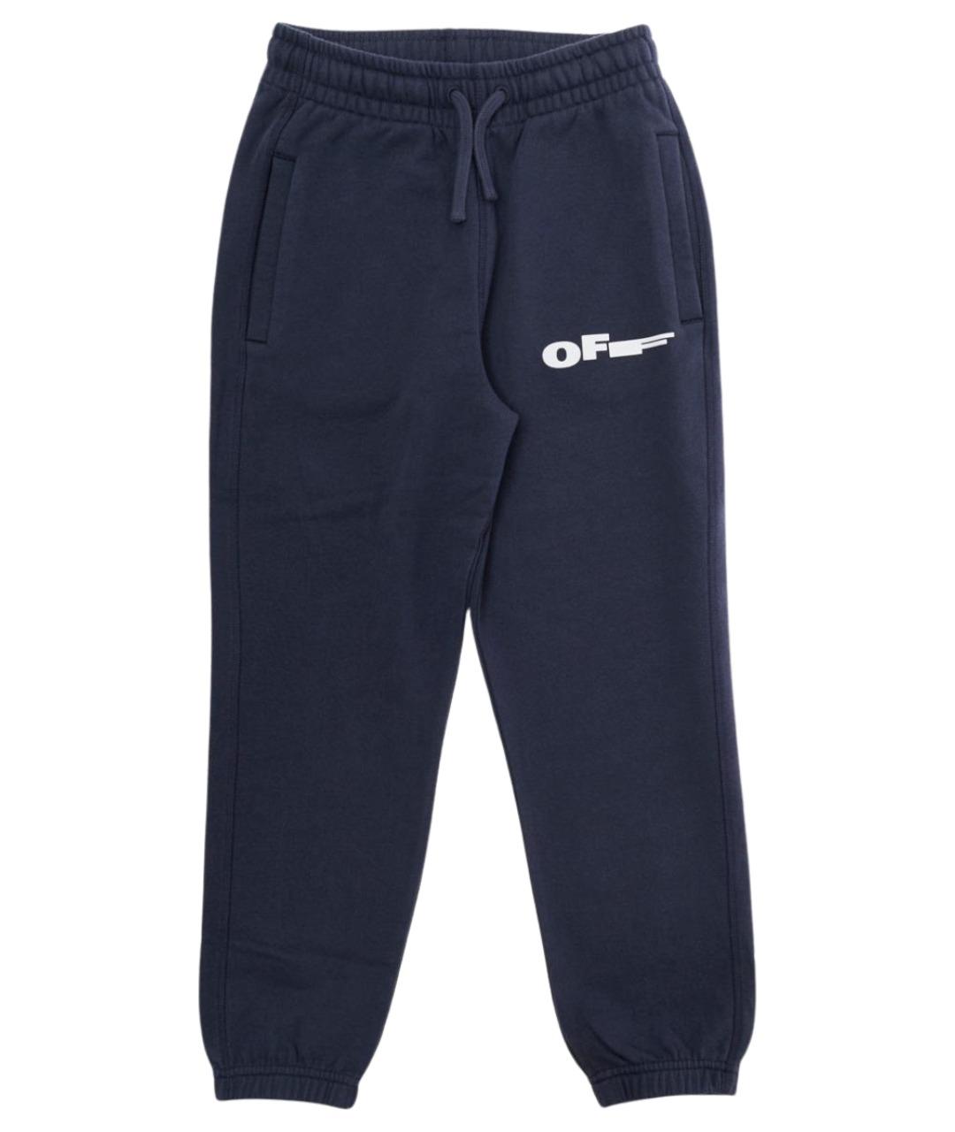 OFF-WHITE Темно-синие хлопковые брюки и шорты, фото 1