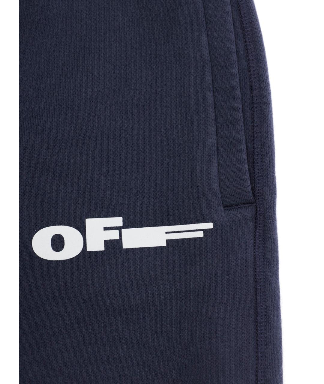 OFF-WHITE Темно-синие хлопковые брюки и шорты, фото 3