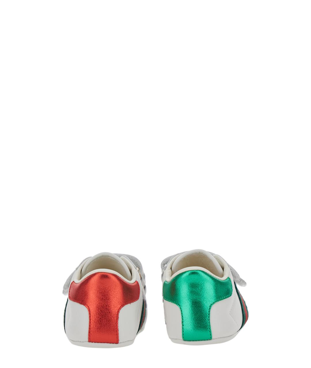 GUCCI Белые кожаные кеды, фото 5