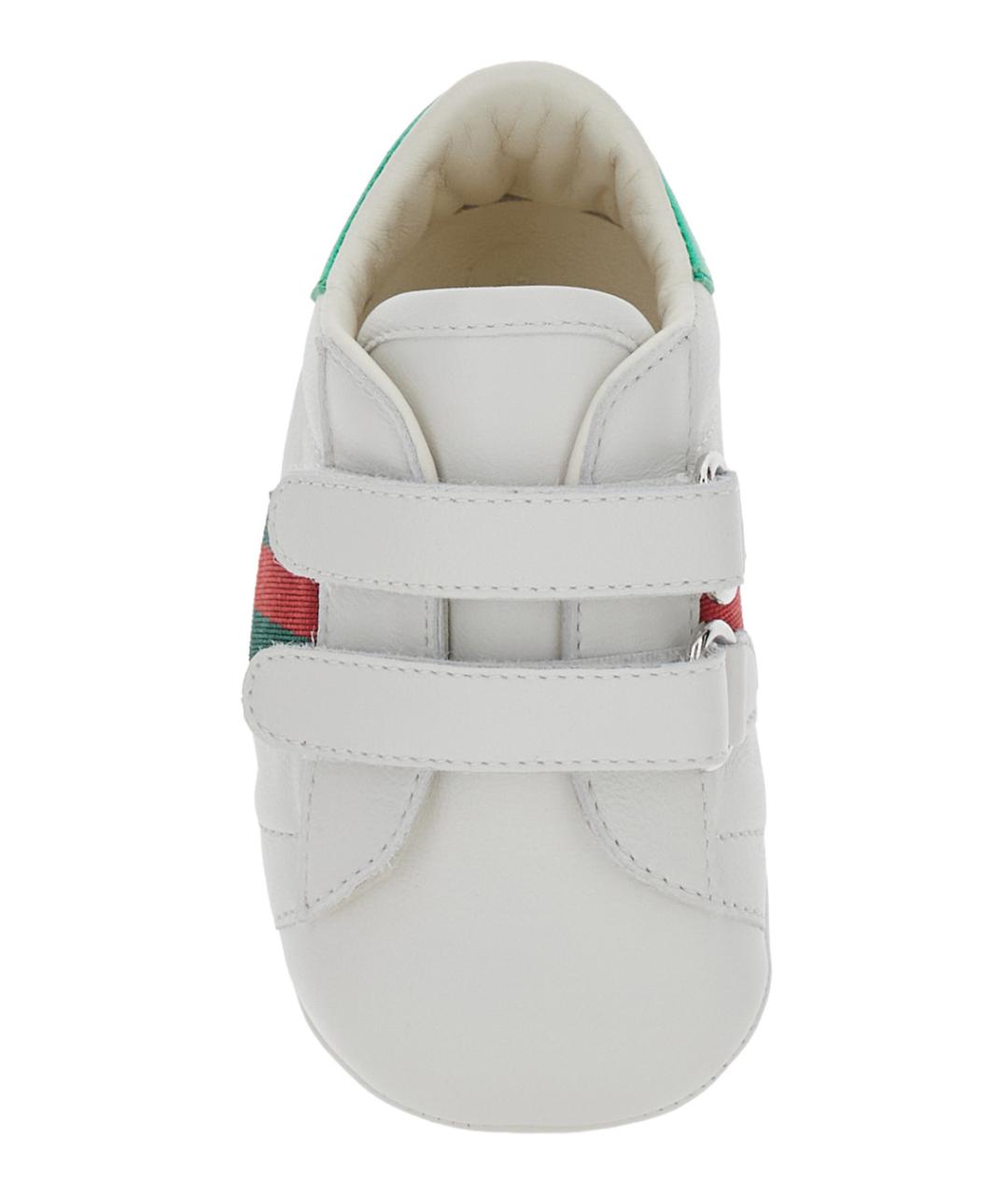 GUCCI Белые кожаные кеды, фото 4