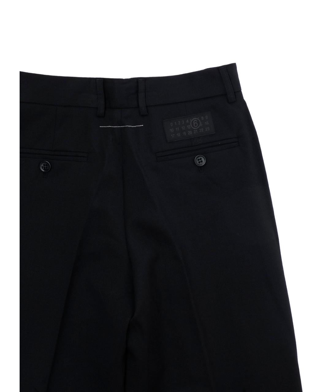 MM6 MAISON MARGIELA Черные шерстяные брюки и шорты, фото 3
