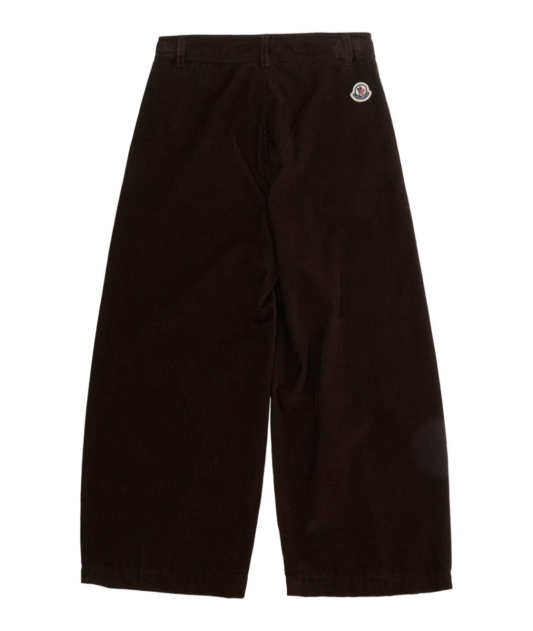 MONCLER KIDS Коричневые хлопковые брюки и шорты, фото 2