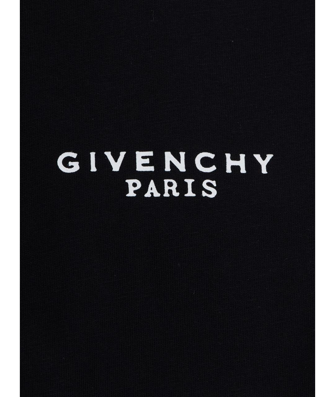 GIVENCHY Черная хлопковая детская футболка, фото 3