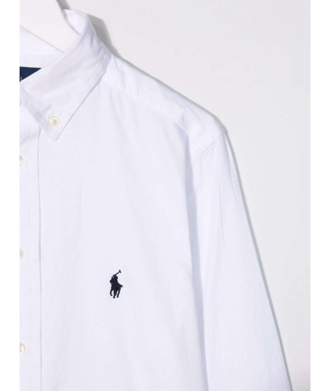 POLO RALPH LAUREN Белая хлопковая детская рубашка, фото 3
