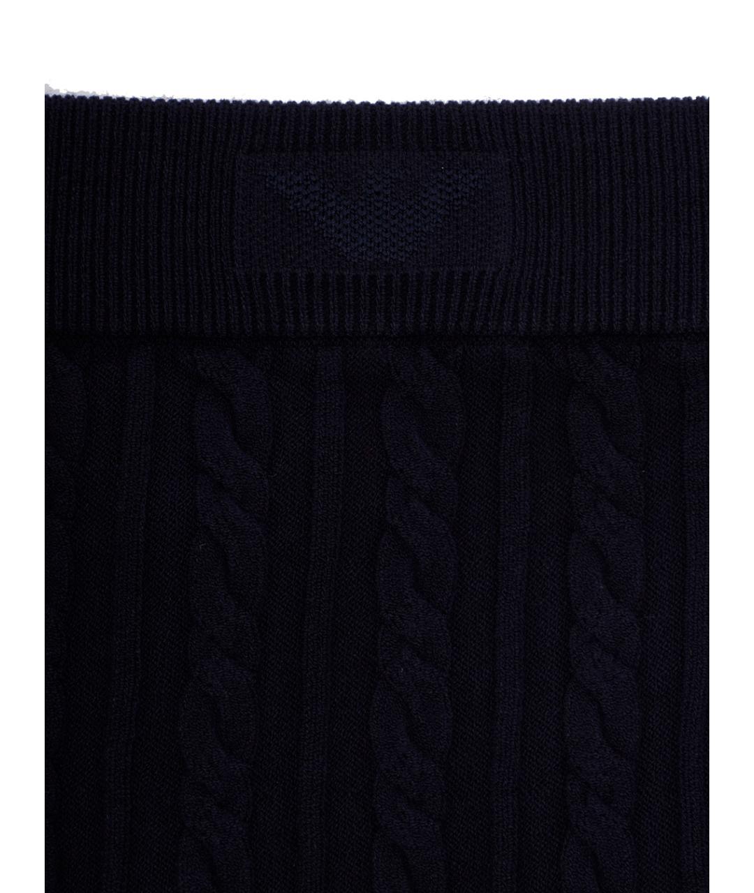 EMPORIO ARMANI Синяя шерстяная юбка, фото 3