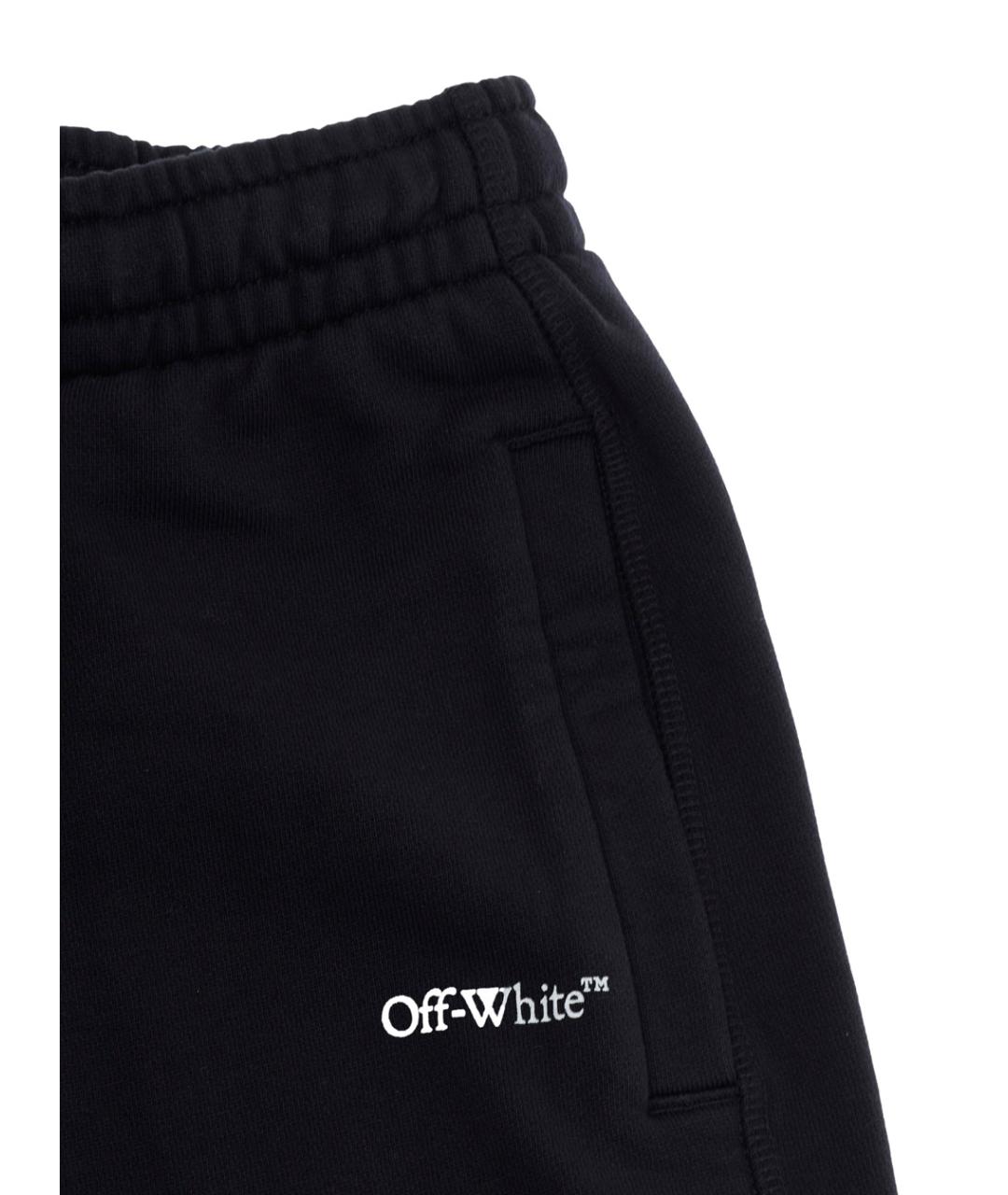 OFF-WHITE Черные хлопковые брюки и шорты, фото 3