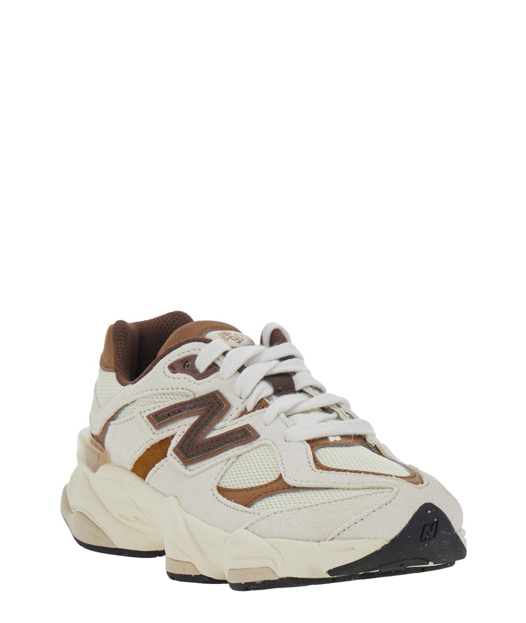 NEW BALANCE Бежевые кожаные кеды, фото 2