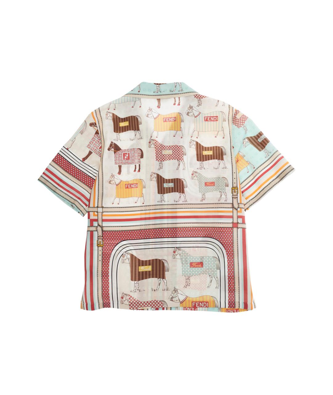 FENDI Мульти хлопковая детская рубашка, фото 2
