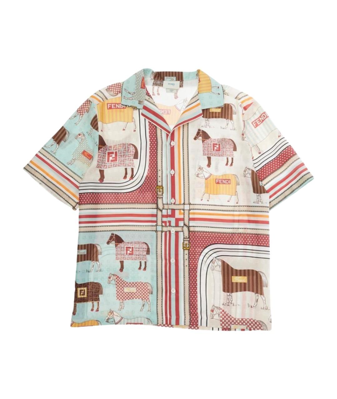 FENDI Мульти хлопковая детская рубашка, фото 1