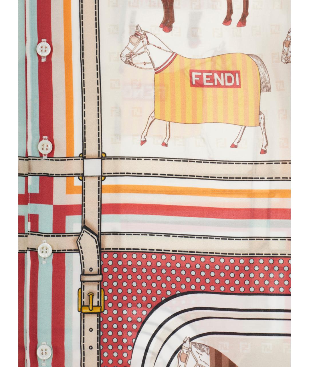 FENDI Мульти хлопковая детская рубашка, фото 3