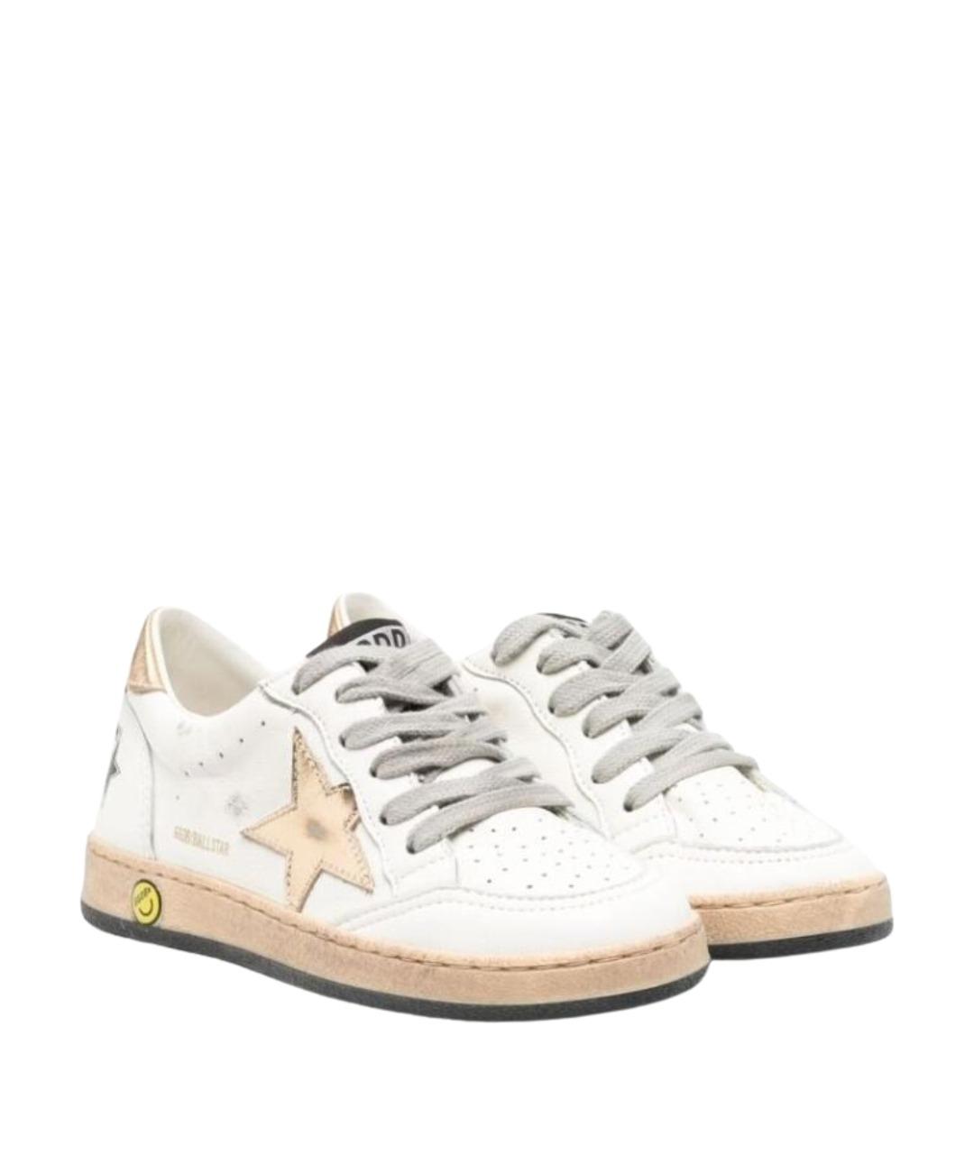 GOLDEN GOOSE Белые кожаные кеды, фото 2