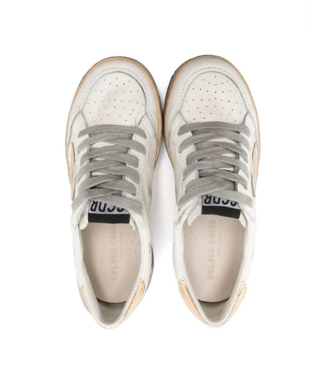 GOLDEN GOOSE Белые кожаные кеды, фото 4
