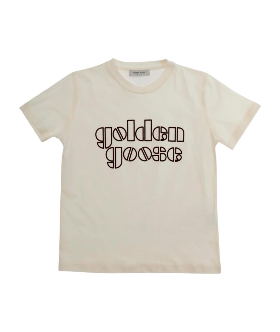 GOLDEN GOOSE Белая хлопковая детская футболка, фото 1