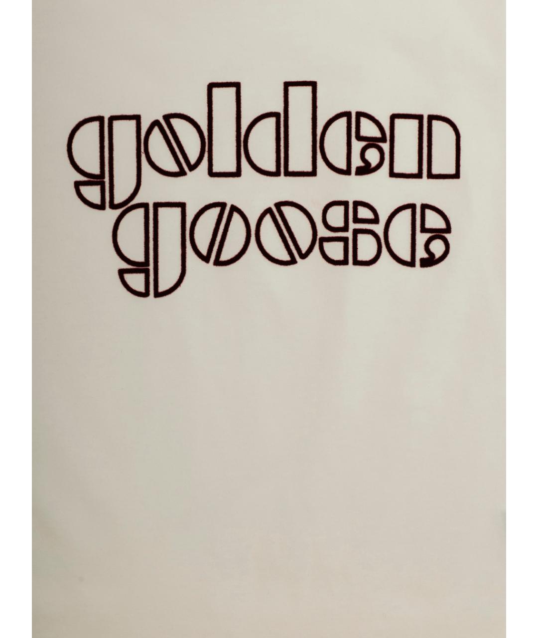 GOLDEN GOOSE Белая хлопковая детская футболка, фото 3