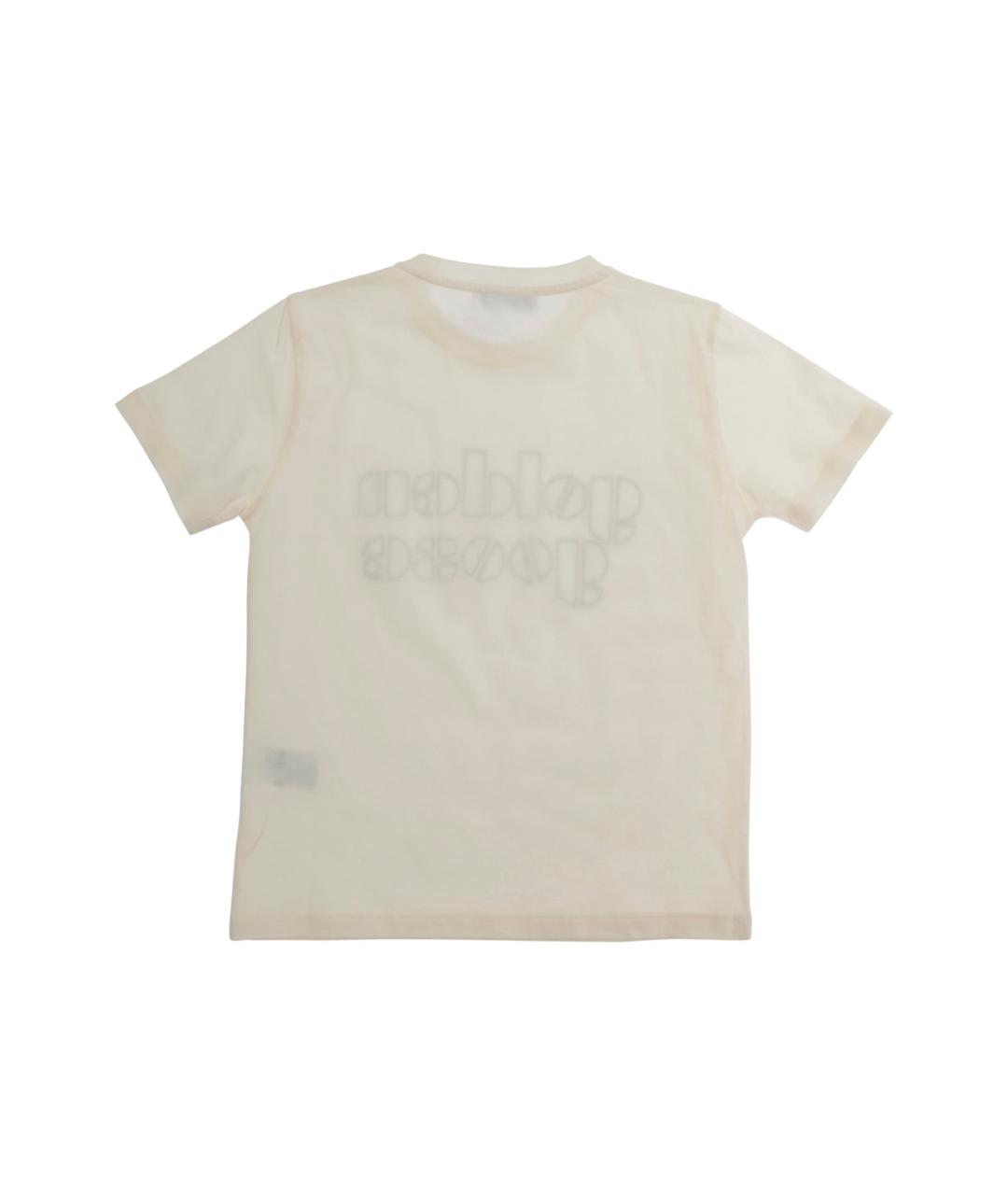 GOLDEN GOOSE Белая хлопковая детская футболка, фото 2