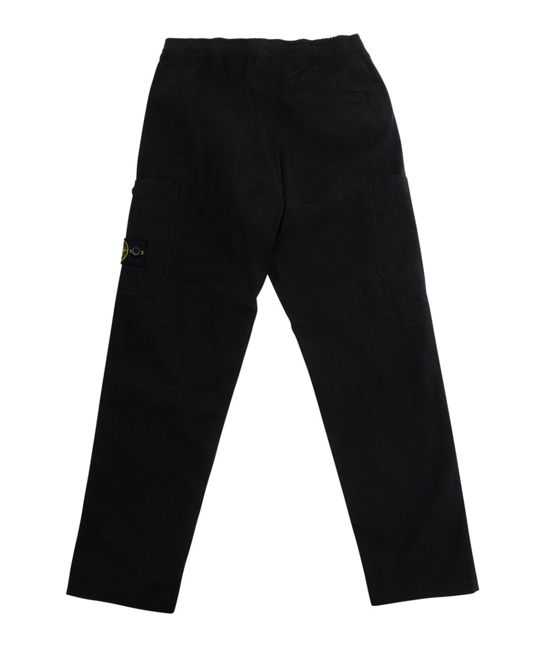 STONE ISLAND JUNIOR Черные хлопковые брюки и шорты, фото 2
