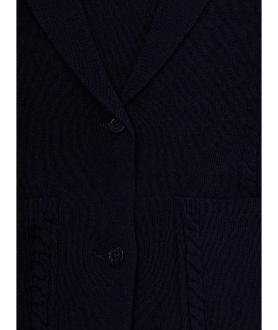 EMPORIO ARMANI Темно-синий шерстяной жакет / жилет, фото 3