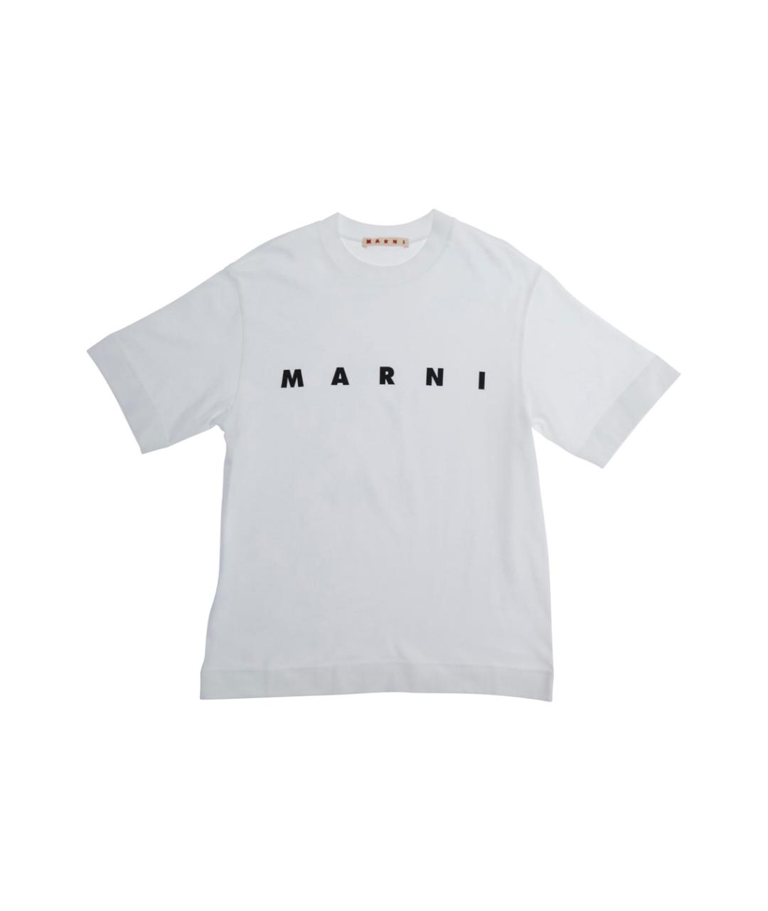 MARNI Белая хлопковая детская футболка, фото 1