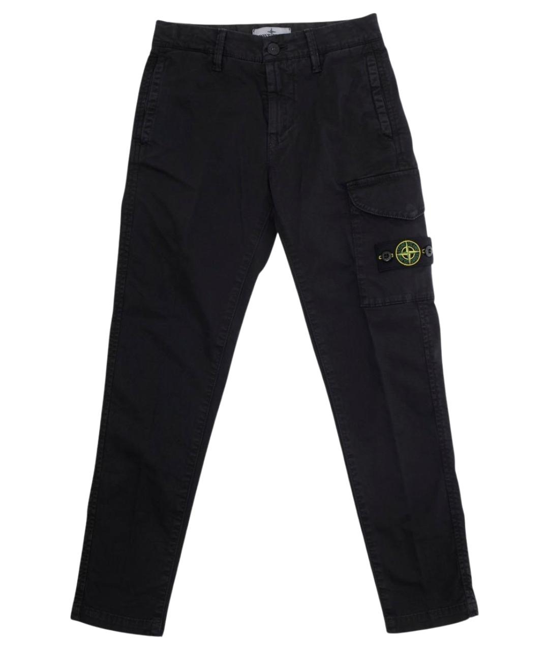 STONE ISLAND Черные хлопковые брюки и шорты, фото 1