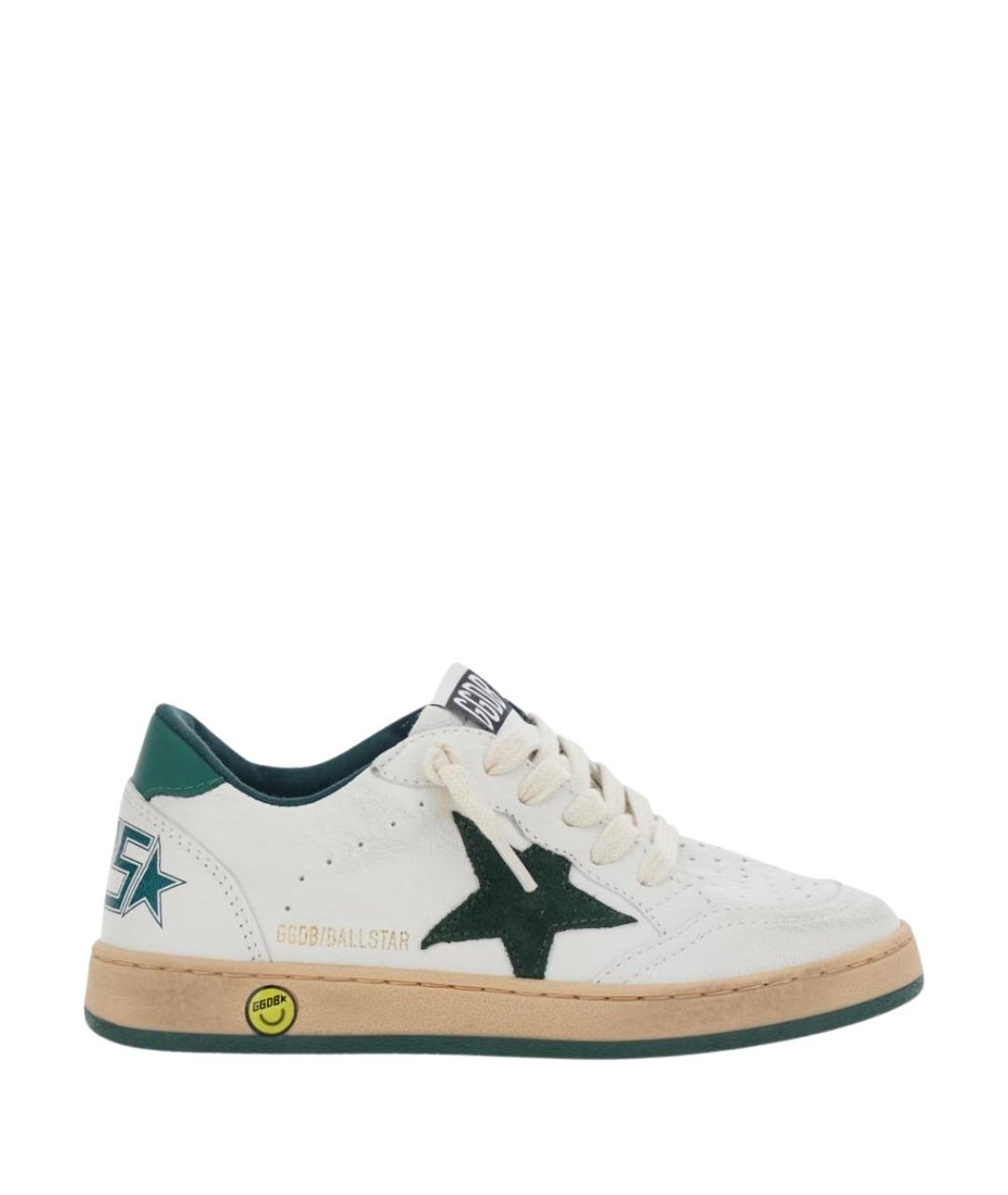 GOLDEN GOOSE Белые кожаные кеды, фото 1