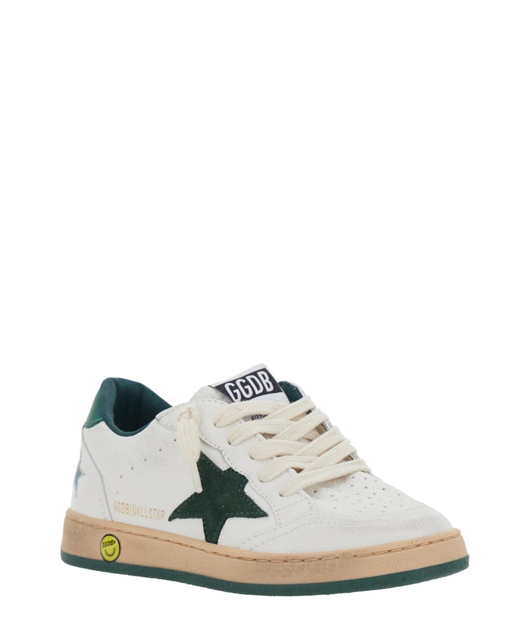 GOLDEN GOOSE Белые кожаные кеды, фото 2