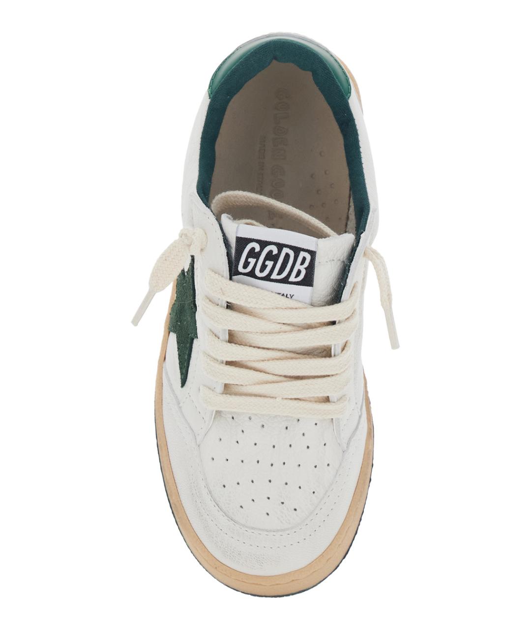 GOLDEN GOOSE Белые кожаные кеды, фото 4