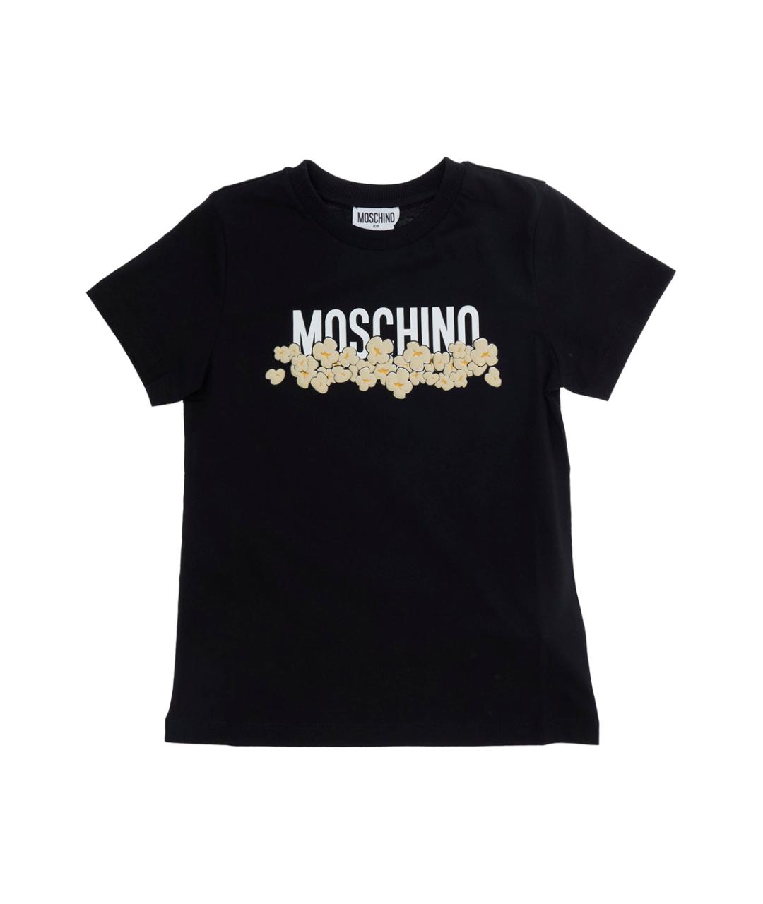 MOSCHINO Черная хлопковая детская футболка, фото 1