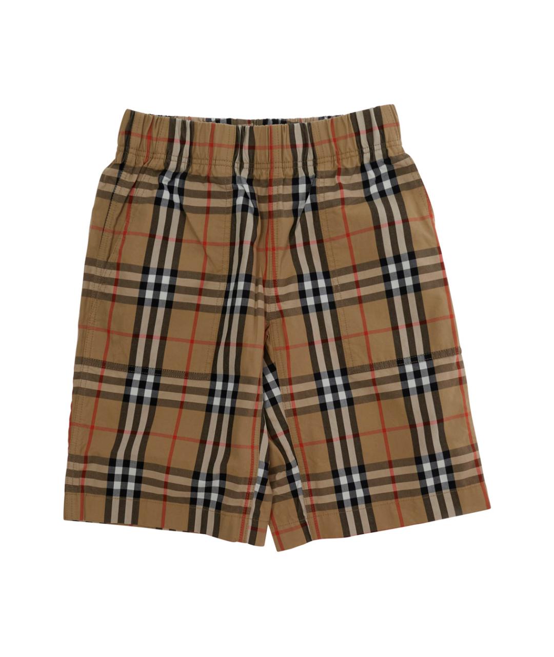 BURBERRY Бежевые хлопковые брюки и шорты, фото 1