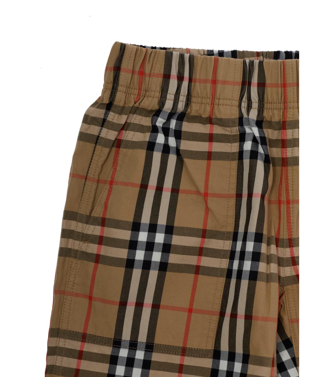 BURBERRY Бежевые хлопковые брюки и шорты, фото 3
