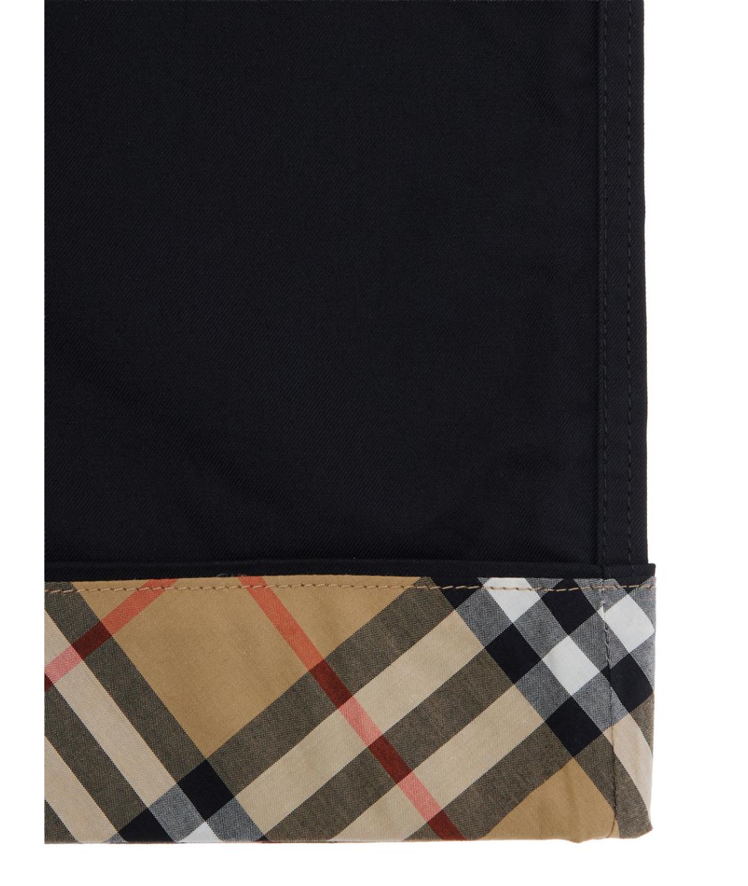 BURBERRY Черные хлопковые брюки и шорты, фото 3