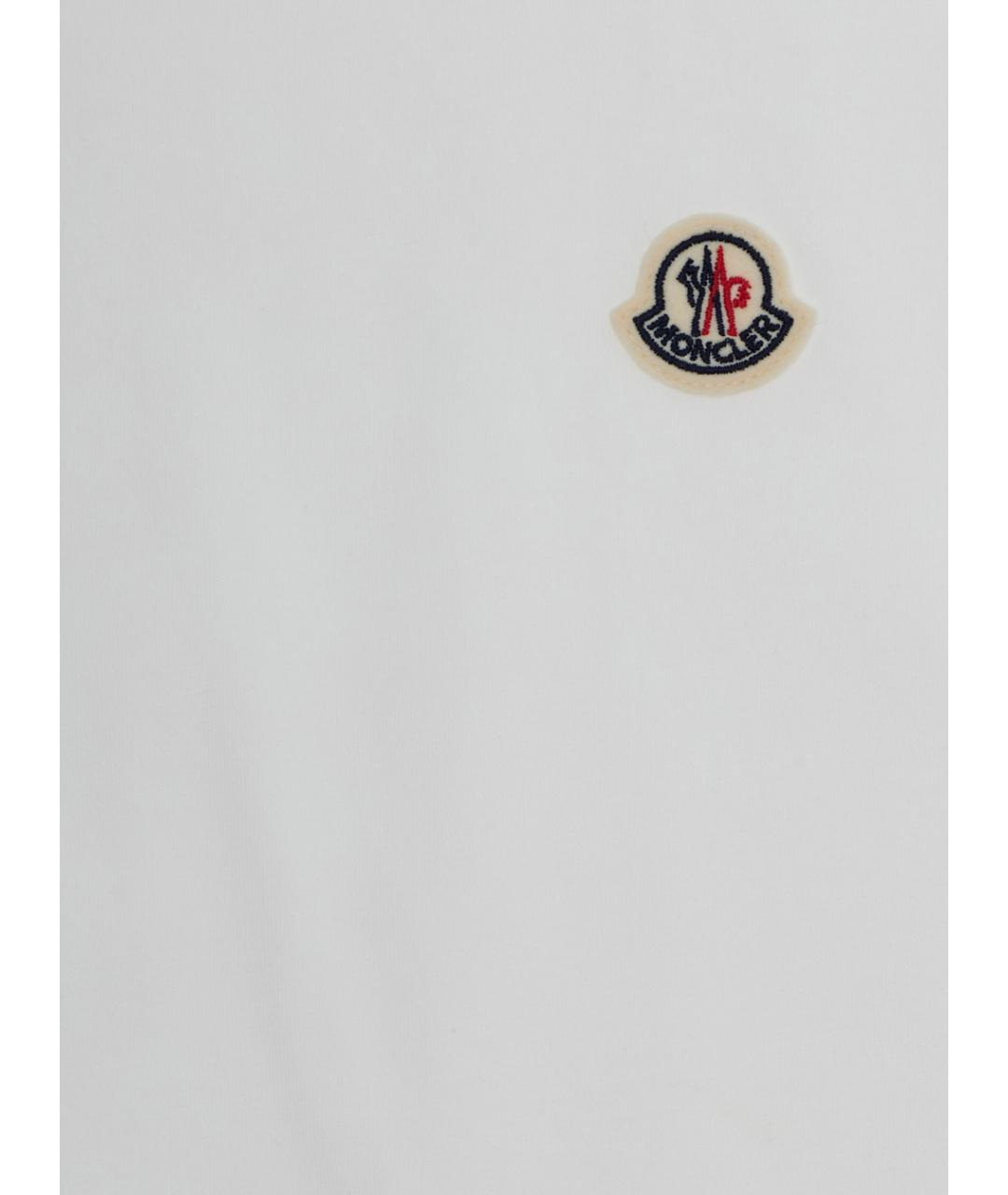 MONCLER KIDS Белая хлопковая детская футболка, фото 3