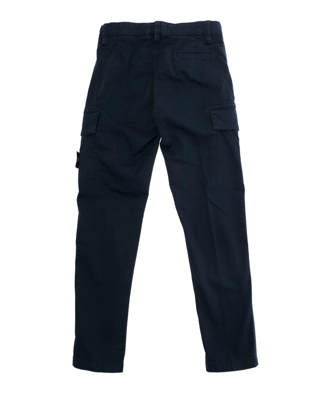 STONE ISLAND Темно-синие хлопковые брюки и шорты, фото 2