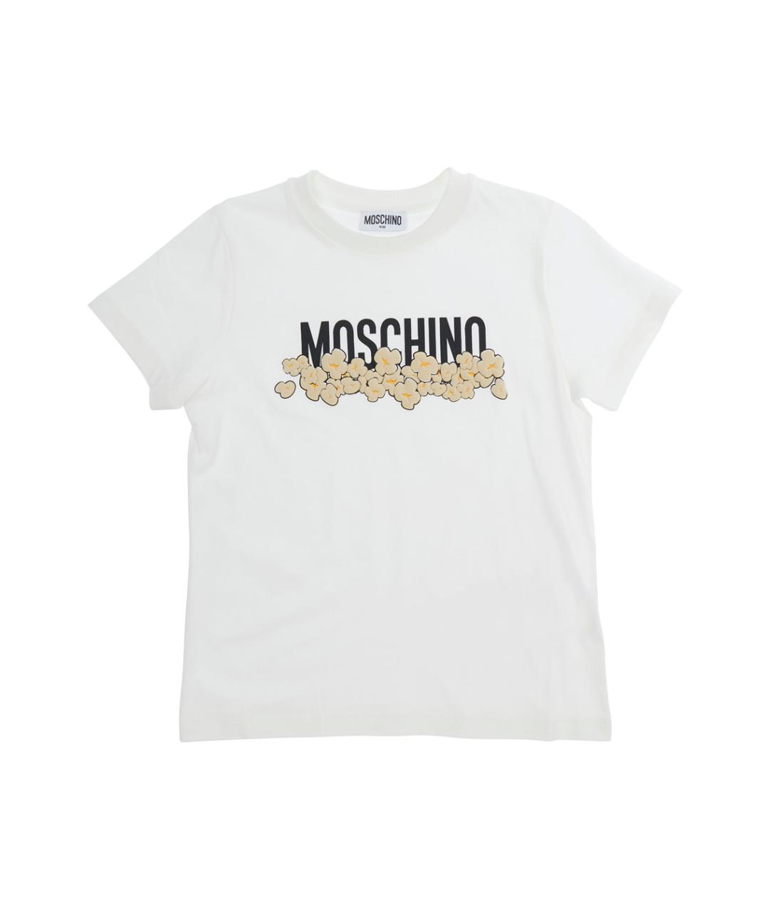 MOSCHINO Белая хлопковая детская футболка, фото 1