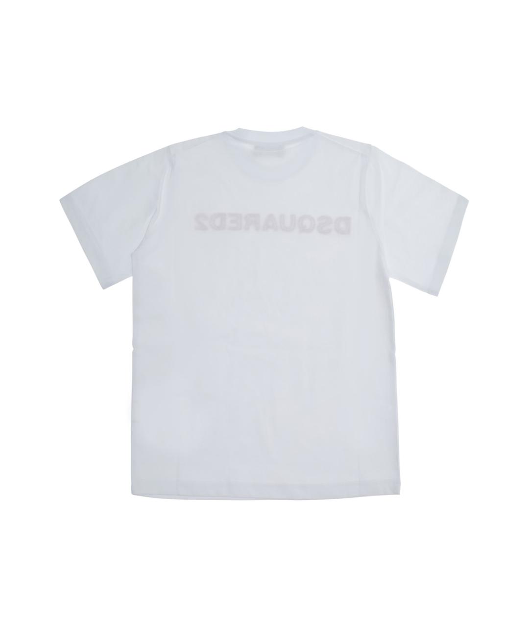 DSQUARED2 Белая хлопковая детская футболка, фото 2