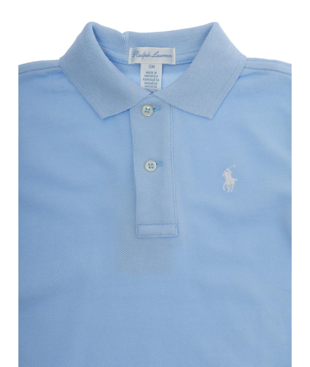 POLO RALPH LAUREN Голубой хлопковый футболка / топ, фото 3