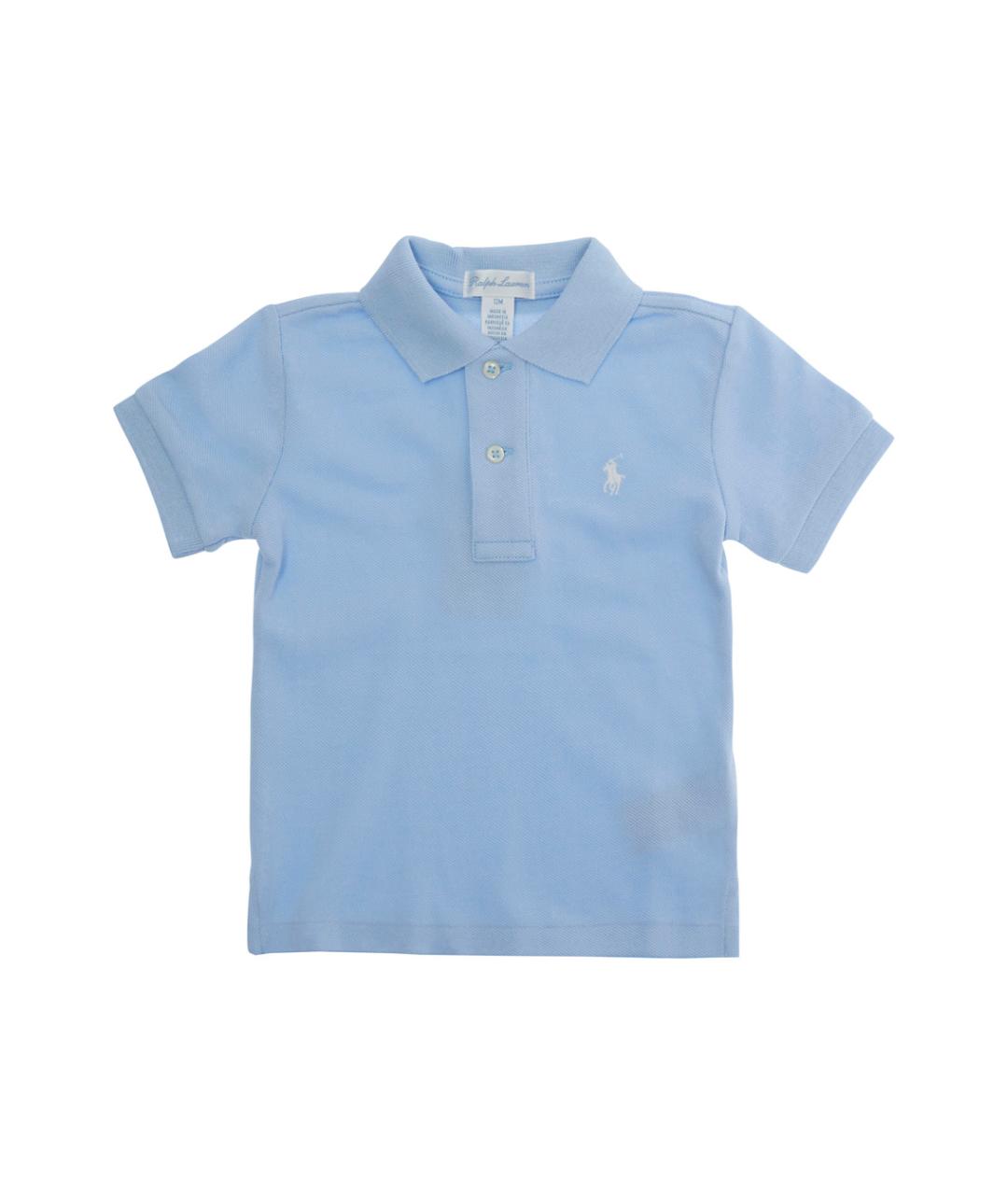 POLO RALPH LAUREN Голубой хлопковый футболка / топ, фото 1
