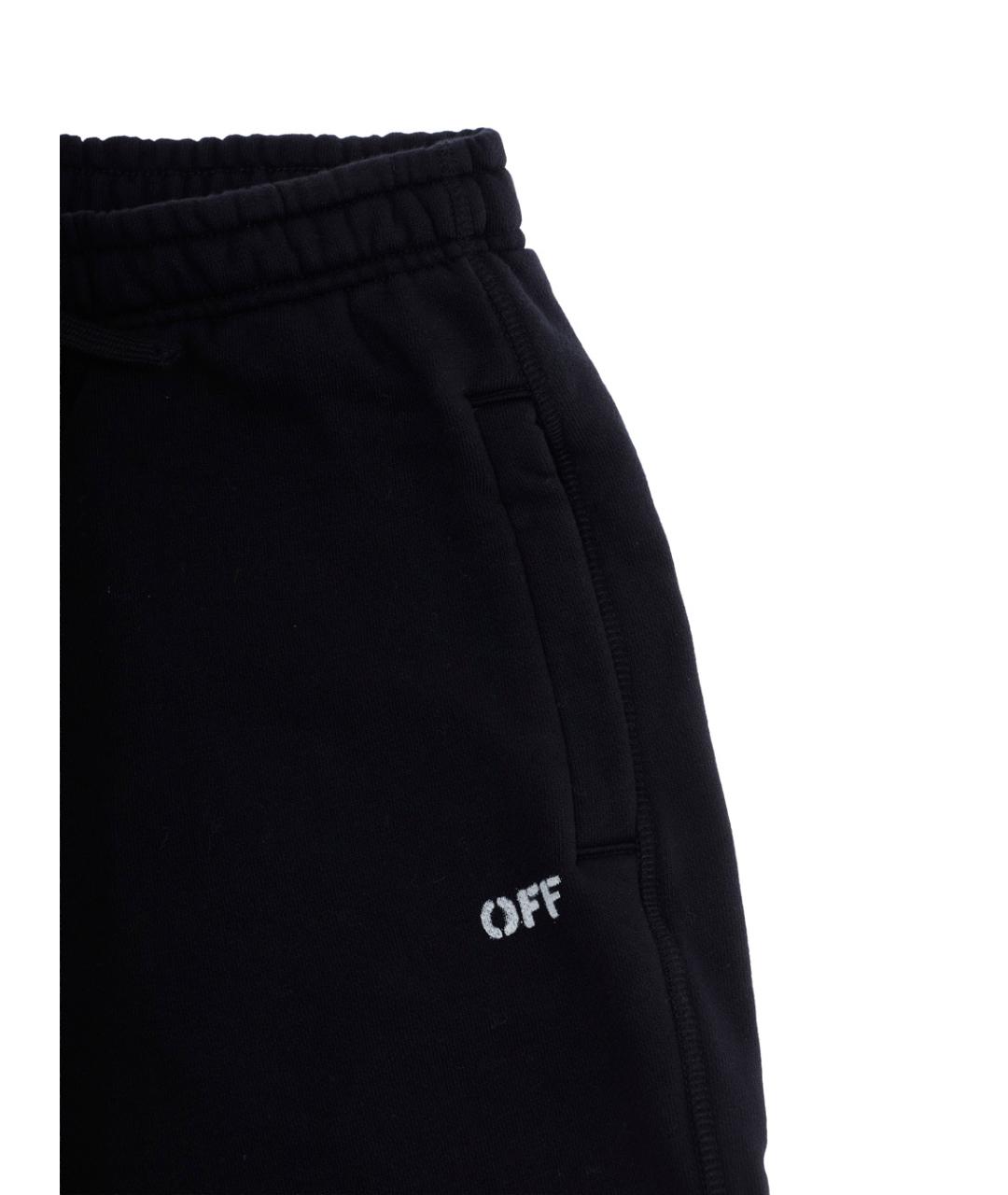OFF-WHITE Черные хлопковые брюки и шорты, фото 3
